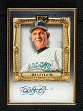 2024 Topps Gilded Collection Gold Frame Hall of Famers Autographs Jim Leyland #HAFA-JL card