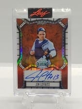 2025 Leaf Bronx Legacy Base Autographs Jim Leyritz #BA-JL1 card