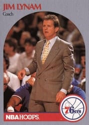 1990-91 Hoops Base Set Jim Lynam #324 card