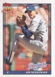 1991 Topps Base Set Jim Neidlinger #39 card