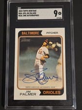 2023 Topps Heritage Real One Autographs Jim Palmer #ROA-JPR card