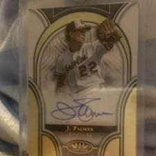 2023 Topps Tier One Prime Performers Autographs Jim Palmer #PPA-JP card