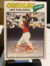 2026 Topps Heritage Real One Autographs Jim Palmer #77RO-JP card