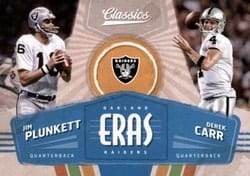 2018 Panini Classics Eras Jim Plunkett / Derek Carr #2 card