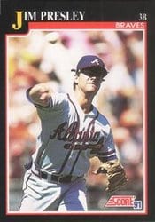 1991 Score Base Set Jim Presley #771 card