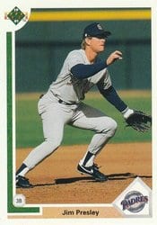 1991 Upper Deck Base Set Jim Presley #791 card