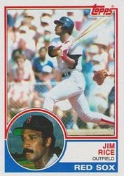 1983 Topps Base Set Jim Rice #30 card