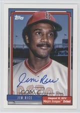 2022 Topps Archives 1992 Topps Debut Autographs Jim Rice #72DB-JRE card