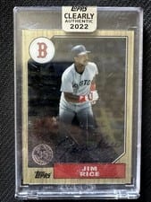 2022 Topps Clearly Authentic 1987 Topps Baseball Autographs Jim Rice #87TBA-JR card