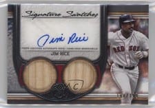 2023 Topps Museum Collection Single-Player Signature Swatches Dual Relic Autographs Jim Rice #SWDRA-JRI card