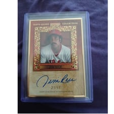 2025 Topps Gilded Collection Gold Framed Hall of Fame Autographs Jim Rice #HAFA-JR card