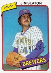 1980 Topps Base Set Jim Slaton #24 card