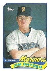 1989 Topps Base Set Jim Snyder #44 card