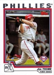 2004 Topps Base Set Jim Thome #1 card