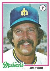 1978 Topps Base Set Jim Todd #333 card