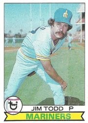 1979 Topps Base Set Jim Todd #103 card