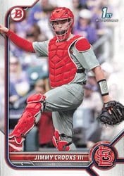 2022 Bowman Draft Base Set Jimmy Crooks III #BD-178 card