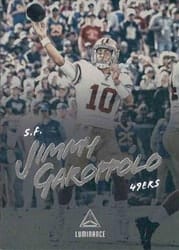 2018 Panini Luminance Base Set Jimmy Garoppolo #1 card