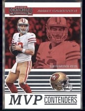 2019 Panini Contenders MVP Contenders Jimmy Garoppolo #MVP-JG card