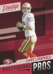 2019 Panini Prestige Prestigious Pros Jimmy Garoppolo #PP-JG card
