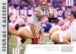 2019 Score Signal-Callers Jimmy Garoppolo #SC-4 card