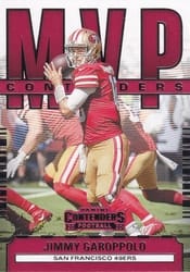 2020 Panini Contenders MVP Contenders Jimmy Garoppolo #MC-JGA card