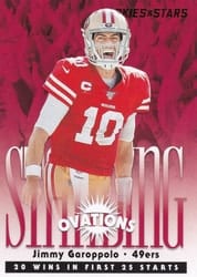 2020 Panini Rookies & Stars Standing Ovation Jimmy Garoppolo #SO-10 card