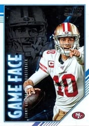 2020 Score Game Face Jimmy Garoppolo #GF-JG card
