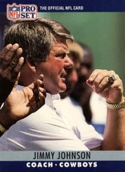 1990 Pro Set Base Set Jimmy Johnson #85 card