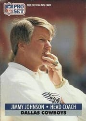 1991 Pro Set Base Set Jimmy Johnson #135 card