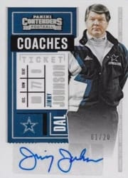 2020 Panini Contenders Base Set Jimmy Johnson #313 card