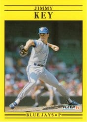 1991 Fleer Base Set Jimmy Key #178 card