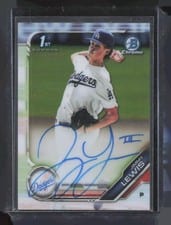 2019 Bowman Draft Chrome Picks Autograph Jimmy Lewis #CDA-JL card