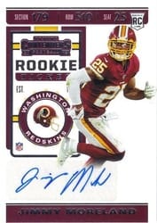 2019 Panini Contenders Base Set Jimmy Moreland #289 card