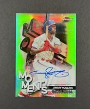 2024 Finest Moments Autographs Jimmy Rollins #FMA-JR card