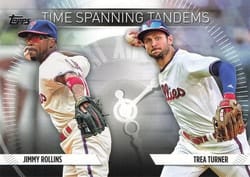 2023 Topps Update Time-Spanning Tandems Jimmy Rollins / Trea Turner #TS-18 card