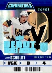 2019-20 Upper Deck Credentials Base Set Jimmy Schuldt #104 card