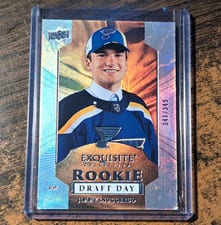 2025-26 Upper Deck Black Diamond Exquisite Rookie Draft Day Jimmy Snuggerud #RDD-JS card