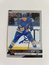 2025-26 Upper Deck Star Rookies Base Star Rookies Autographs Jimmy Snuggerud #17 card