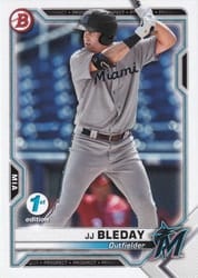 2021 Bowman 1st Edition Base Set JJ Bleday #BP-93 card