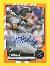 2023 Topps Big League Electric Orange Autographs JJ Bleday #177 card