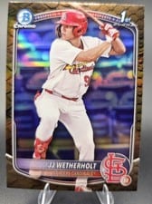 2025 Bowman Chrome Prospects JJ Wetherholt Reptilian #BCP-22 card