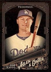 2018 Topps Allen & Ginter X Base Set Joc Pederson #31 card