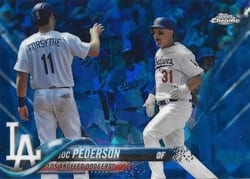 2018 Topps Chrome Sapphire Edition Base Set Joc Pederson #159 card