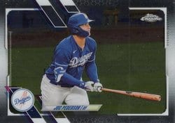 2021 Topps Chrome Base Set Joc Pederson #28 card