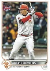 2022 Topps UK Edition Base Set Joc Pederson #173 card