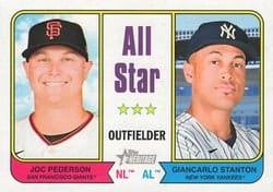 2023 Topps Heritage Base Set Joc Pederson / Giancarlo Stanton #337 card