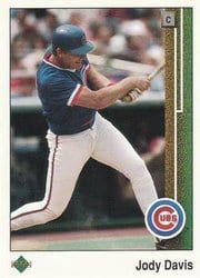 1989 Upper Deck Base Set Jody Davis #148 card