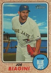 2017 Topps Heritage Base Set Joe Biagini #585 card