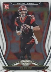 2020 Panini Certified Base Set Joe Burrow #101 card